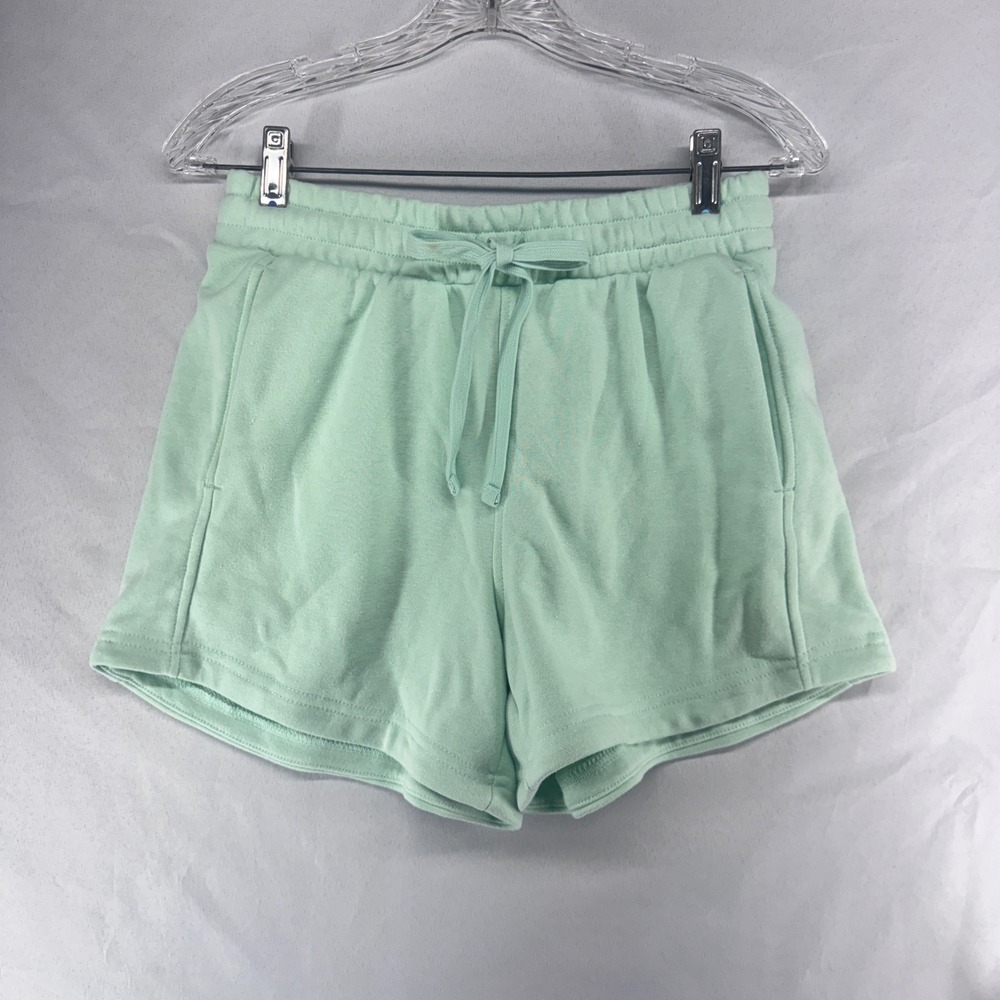 Talulah Fleece Lounge Shorts Womens M Mint Green Drawstring Casual Pastel Soft